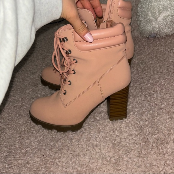 Pink Heeled Boots - Picture 2 of 4